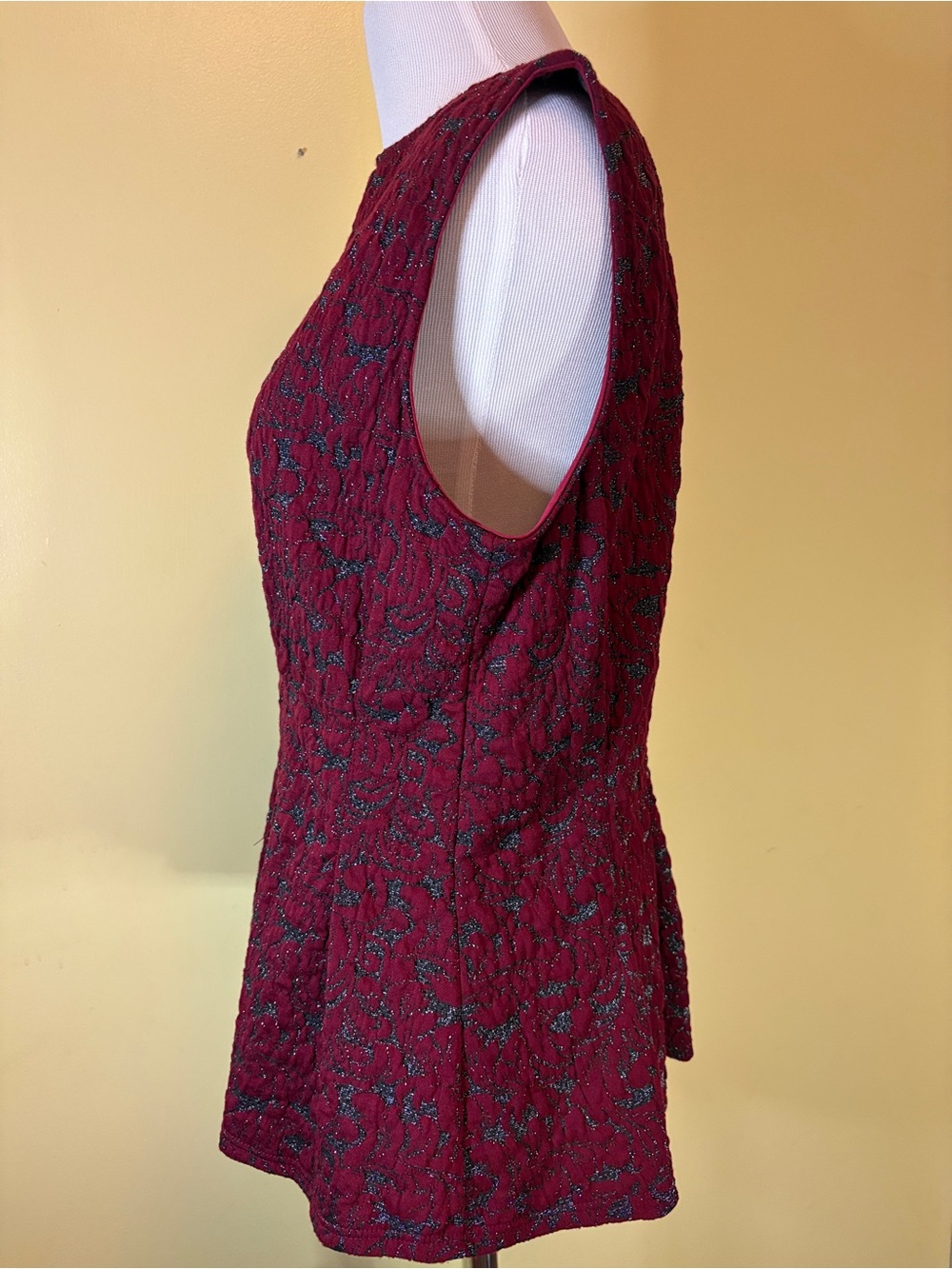 Anthropologie x Eva Franco Jacquard Peplum Top. - Picture 8 of 13